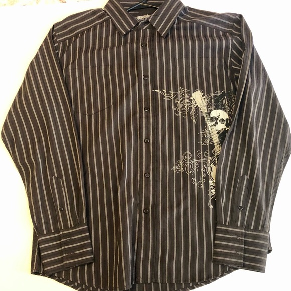 Machine Printed Long Sleeve Shirt-M. NWOT. - Picture 4 of 5